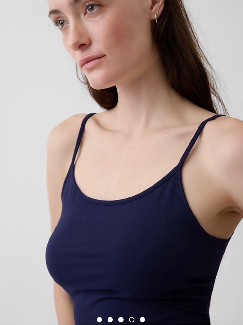 GAP Navy Adjustable Spaghetti Strap Camisole - Cotton Blend - NWTs Free Shipping